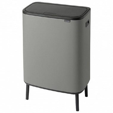 Бак для мусора Brabantia, Touch Bin Bo Hi, 2х30 л, минерально-серый