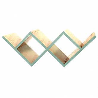 Изображение товара Полка книжная Woo Shelf, 81х30х31 см, дуб/морская волна