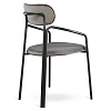 Изображение товара Набор из 2 стульев Ror, Round, велюр, черный/серый