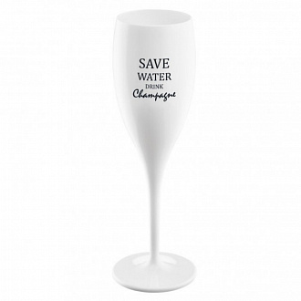 Изображение товара Бокал для шампанского Cheers, No 1, Save Water Drink Champagne, Superglas, 100 мл, белый