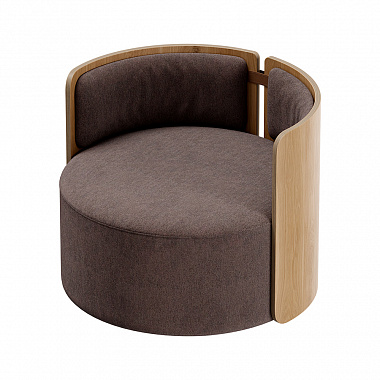 Кресло крутящееся Lagom 800, ∅82,5 см, шоколад/натуральный дуб, анонс элемента