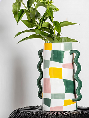 картинка Ваза Родриг, Безумные квадраты, 24,5 см от магазина Одежда+