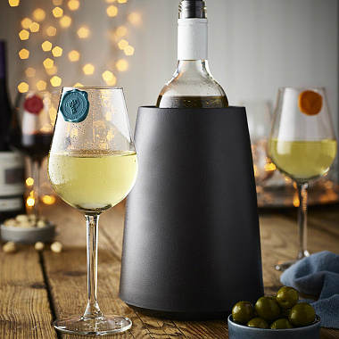 картинка Ведерко для охлаждения вина VacuVin «Элегант», черное от магазина Одежда+