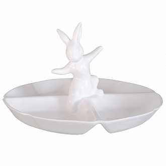 Изображение товара Менажница Воришки, Кролик-Озорник, 25 см, белая