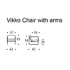 Изображение товара Кресло Vikko с подлокотниками, светло-синее