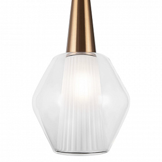 Изображение товара Светильник подвесной Modern, 1 лампа, Ø15х106 см, золото/белый