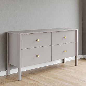 Изображение товара Комод Bergen, BG003, 154х43х80 см, платиновый
