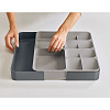 Изображение товара Органайзер для столовых приборов раздвижной DrawerStore, серый