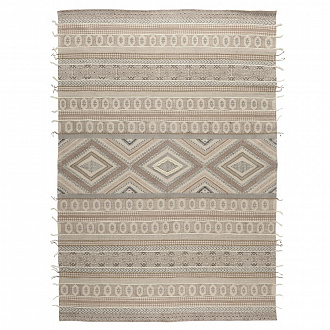 Изображение товара Ковер из хлопка, шерсти и джута с геометрическим орнаментом из коллекции Ethnic, 70х160 см