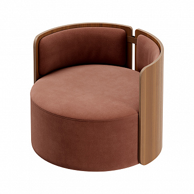 Кресло крутящееся Lagom 800, ∅82,5 см, сиена/орех, анонс элемента