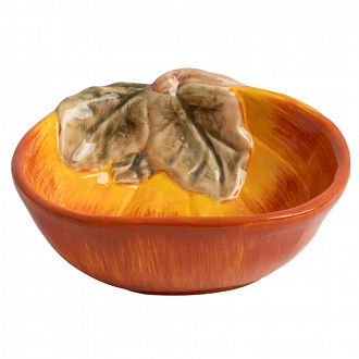 Пиала Тыква, Anna Lafarg, Bright pumpkin, 11х14 см, оранжевая/зеленая, 250 мл