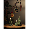 Изображение товара Набор из трех электрических свечей Christmas forest из коллекции New Year Essential, 3 шт.
