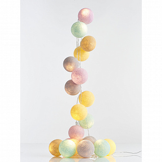 Изображение товара Гирлянда Перышко, шарики, на батарейках, 20 ламп, 3 м
