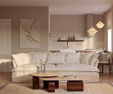 Диван прямой Cloudline, 270x85х77 см, бежевый, анонс элемента