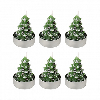 Набор декоративных свечей Enchanted woods из коллекции New Year Essential, 6 шт.
