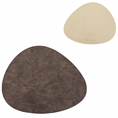 Салфетка сервировочная Drop, 33х41 см, коричневая/золотистый металлик, анонс элемента