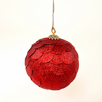 Изображение товара Шар новогодний декоративный Paper ball, красный