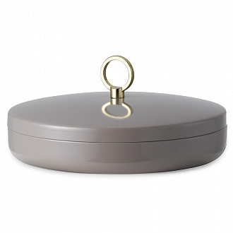 Изображение товара Шкатулка для украшений Ring Box, Ø15,5х7 см, серо-коричневая