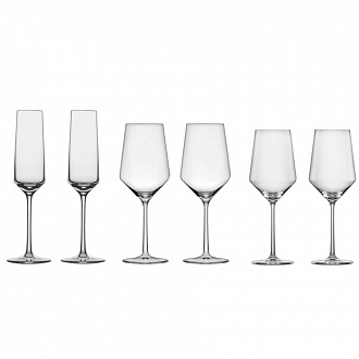 Изображение товара Набор из 6-и бокалов для красного, белого и игристого вина Pure