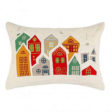 Чехол на подушку Snowy Village из коллекции New Year Essential, анонс элемента
