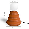 Изображение товара Светильник керамический настольный Piramidka, Ø18х26 см, терракотовый