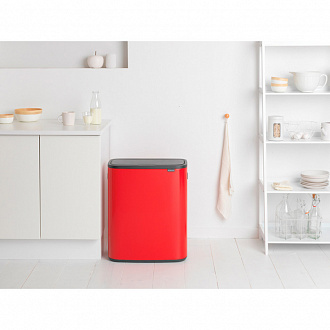 Изображение товара Бак для мусора Brabantia, Bo, Touch Bin, 2х30 л, пламенно-красный