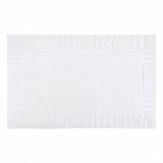 Коврик для ванной с фактурным бортиком белого цвета из коллекции Essential, 50х80 см
