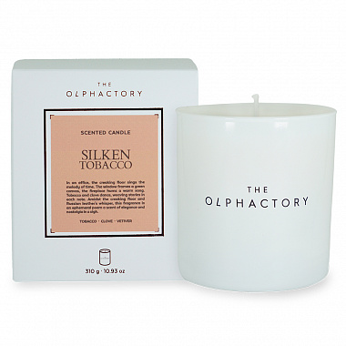 картинка Свеча ароматическая The Olphactory, White Insignia, Silken Tobacco, 60 ч от магазина Одежда+