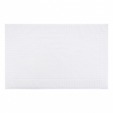 Коврик для ванной с фактурным бортиком белого цвета из коллекции Essential, 50х80 см, анонс элемента