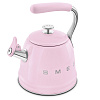 Изображение товара Чайник со свистком Smeg, 2,3 л, розовый