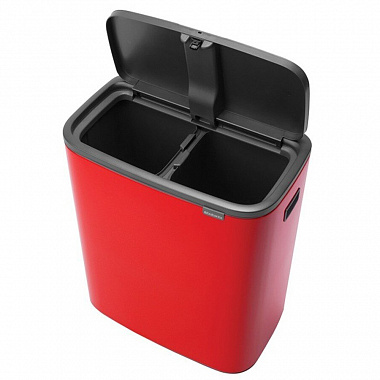 Бак для мусора Brabantia, Bo, Touch Bin, 2х30 л, пламенно-красный