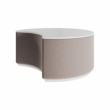 Столик Moon, ∅66 см, белый/бежевый, анонс элемента