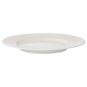 Изображение товара Набор из двух тарелок белого цвета с фактурным рисунком из коллекции Essential, 22см