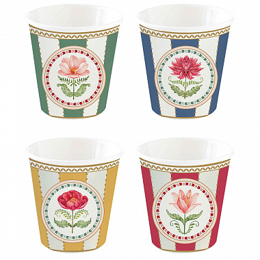 картинка Набор кофейных чашек Flowery, 100 мл, 4 шт. от магазина Одежда+
