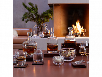 Изображение товара Набор стаканов с деревянными подставками Renfrew Whisky, 270 мл, 2 шт.