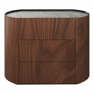 Комод Lagom, 100х51х72,2 см, орех/камень