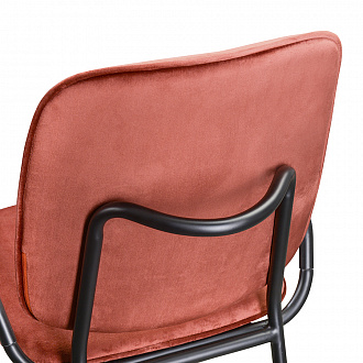 Изображение товара Набор из 2 стульев Ror, Double Frame, велюр, черный/темно-красный