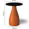 Изображение товара Столик керамический Bolet, Ø42х50 см, терракотовый/черный