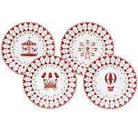 Изображение товара Набор тарелок Рождественская карусель Ø19 см, 4 шт.