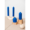 Изображение товара Свеча декоративная ярко-синего цвета из коллекции Edge, 16,5см