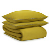Изображение товара Комплект постельного белья оливкового цвета с контрастным кантом из коллекции Essential, 200х220 см