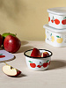 Изображение товара Пиала эмалированная Moomin Вкусные яблоки, 300 мл, белая/красная