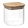 Изображение товара Банка для хранения квадратная Glass Acacia, 800 мл