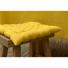 Изображение товара Подушка на стул из стираного льна горчичного цвета из коллекции Essential, 40х40x4 см