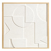 Изображение товара Панно декоративное с эффектом 3D Minimalism, 60х60 см, белый\бежевый