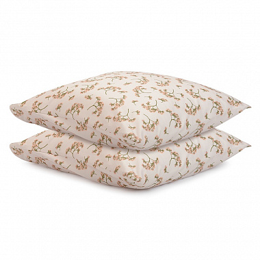 Набор из двух наволочек из сатина с принтом "Степное цветение" из коллекции Prairie, 70х70 см, анонс элемента