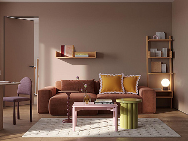 Столик кофейный Saga, 50х70 см, розовый, анонс элемента