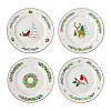 Изображение товара Набор из четырех тарелок Nordic winter из коллекции New Year Essential, Ø23 см
