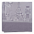 Скатерть из хлопка фиолетово-серого цвета с рисунком Щелкунчик, New Year Essential, 180х260см