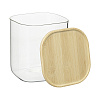 Изображение товара Банка для хранения квадратная Glass Bamboo, 1,5 л
